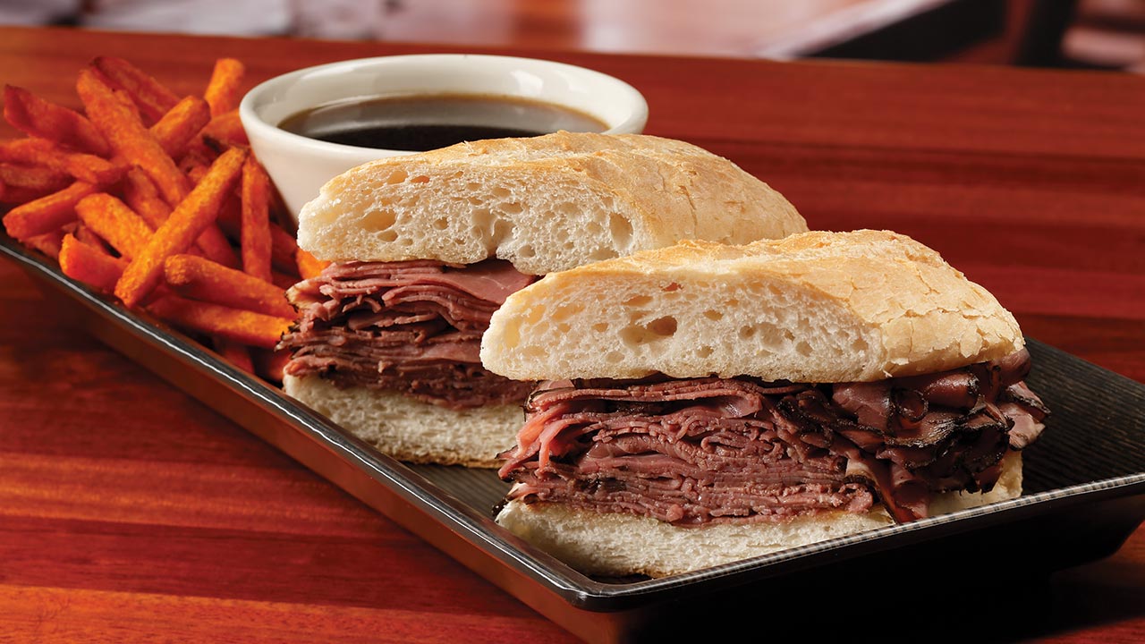 picture of french dip sandwich